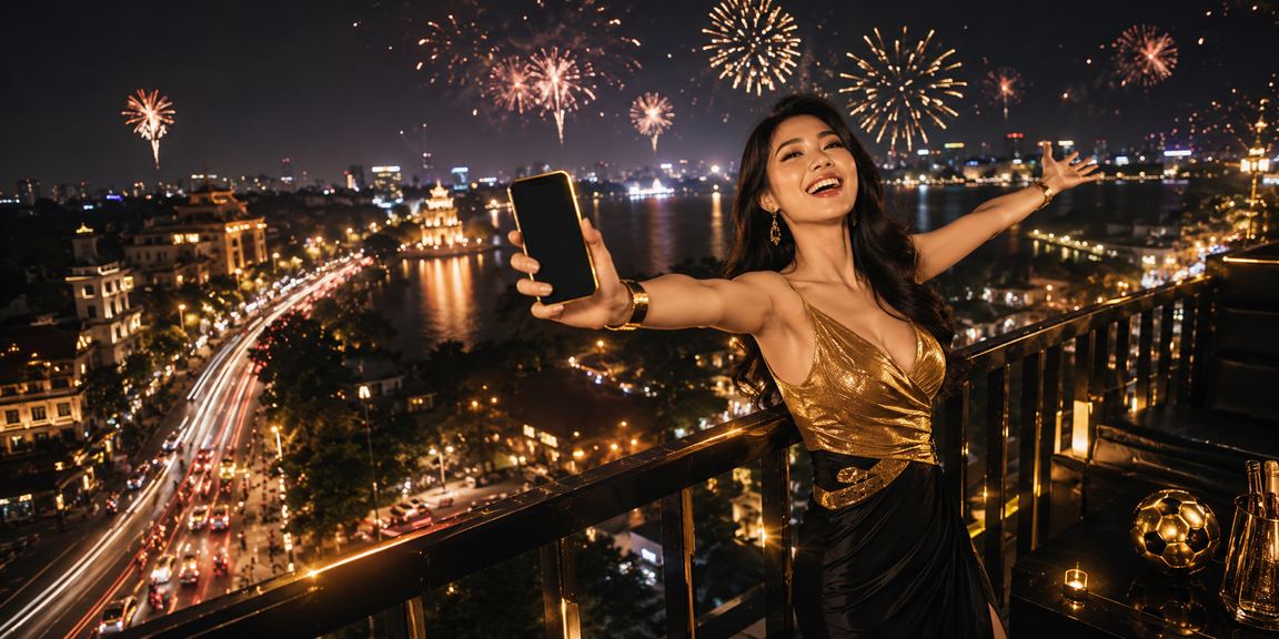 Màn hình casino neon mt3 trên điện thoại ban đêm tại Hà Nội