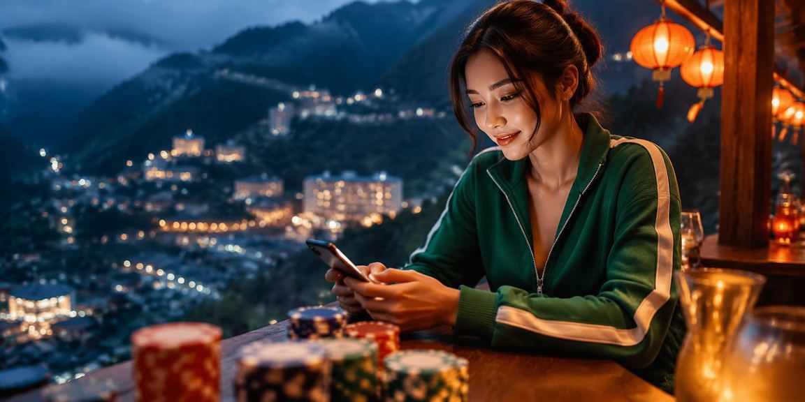 Người dùng Hội An chơi casino trên mobile dưới ánh đèn lồng lung linh